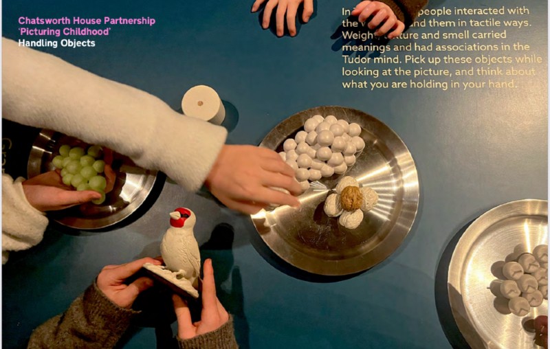 Hands touching and feeling objects