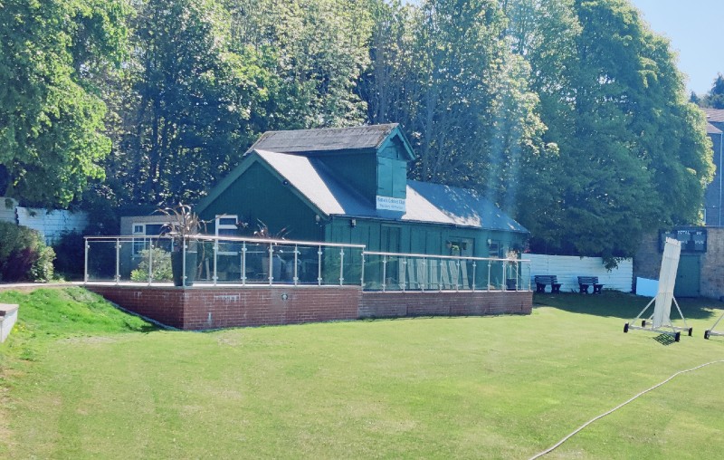 Cricket Club pavilion with new outdoor patio