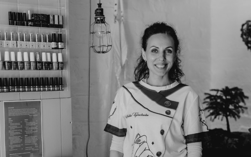 Nadiia at her salon