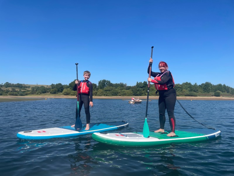 paddleboarding at Carsington Water