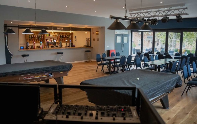 The bar at the Farmers View social club