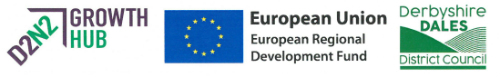 ERDF, DDDC, and D2N2 Growth Hub logos