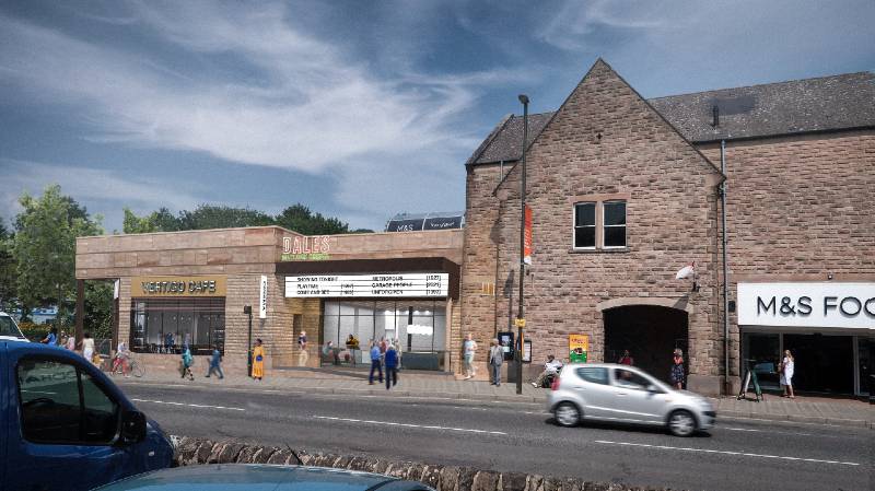 View across main road to proposed new development